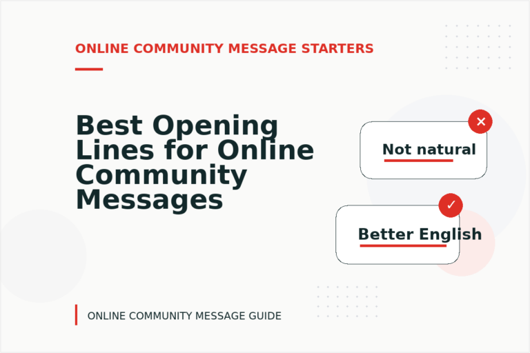 Best Opening Lines for Online Community Messages