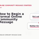How to Begin a Formal Online Community Message