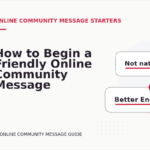 How to Begin a Friendly Online Community Message