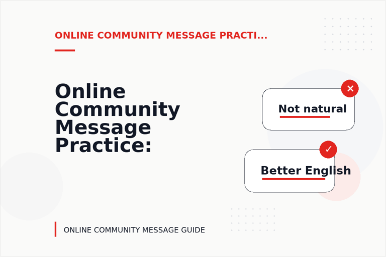 Online Community Message Practice: Clear Reply Patterns